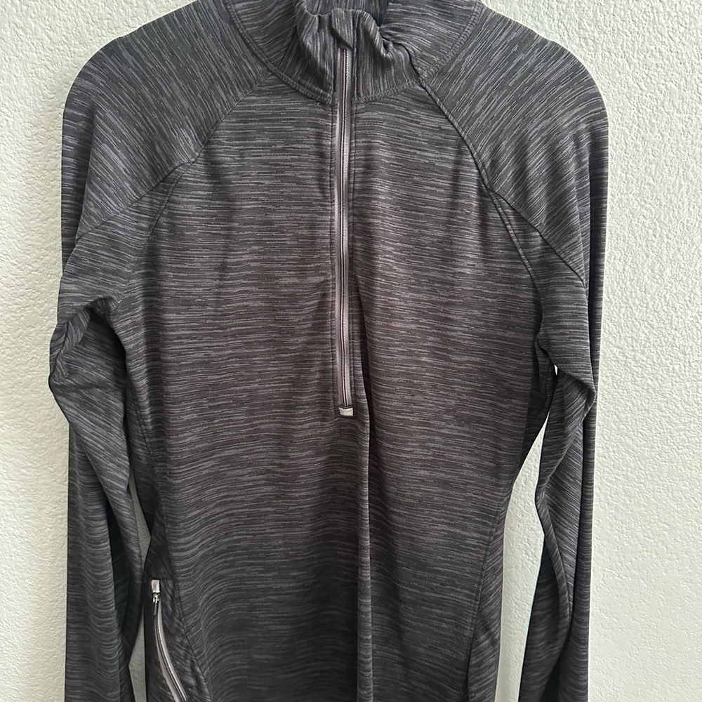 Athleta Charcoal Quarter-Zip Top